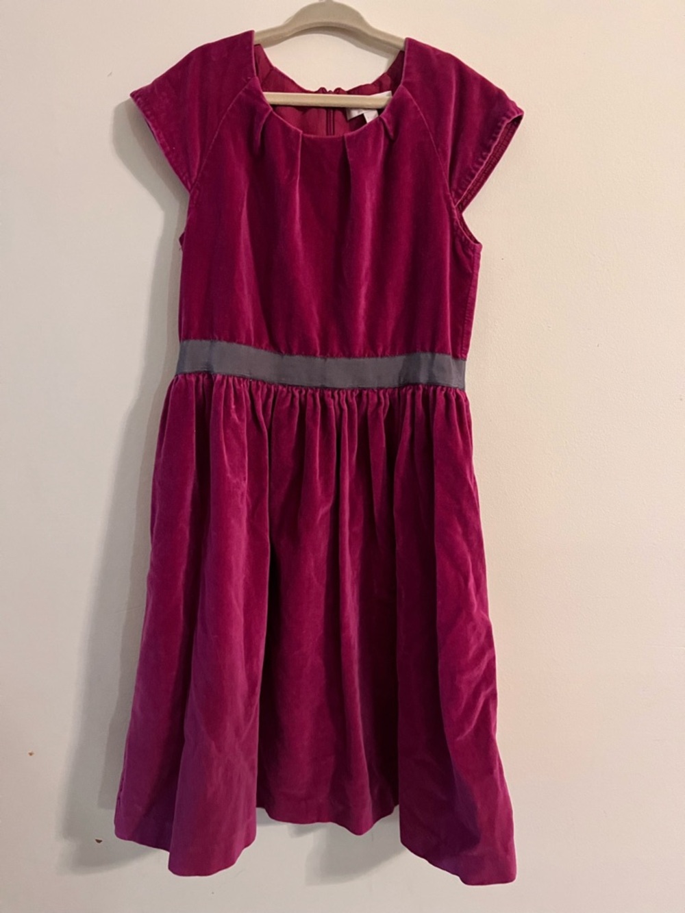 Mini Boden girls’ party dress in fuschia velvet
